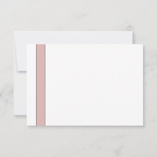 Modern Dusty Roos Roze Monogram Bruiloft RSVP Kaartje (Achterkant)