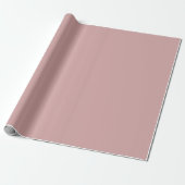Modern Dusty roos roze Plain Solid Kleur Cadeaupapier (Uitgerold)