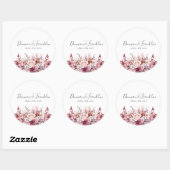 Modern Dusty Roos Roze Script Ronde Sticker (Vel)