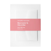 Modern Dusty Roos Soap Belly Band Uitnodigingen Wikkel (Voorkant Voorbeeld)