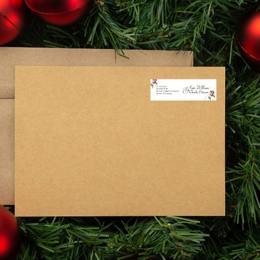 Modern Dusty Roos Summer Blush Wedding Label