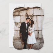 Modern Dusty Roos Wedding Kaart (Achterkant)