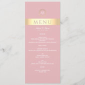 Modern Dusty Roos Wedding Menu (Voorkant)