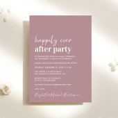 Modern Dusty Roos Wedding Reception Aankondiging
