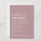 Modern Dusty Roos Wedding Reception Aankondiging (Voorkant)