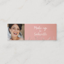 Modern Dusty Rose Botanical Photo Script QR Code 