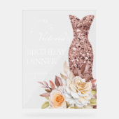 Modern Dusty Rose Fabulous 40th Birthday Women Acryl Bord (Voorkant)