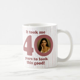 Modern Dusty Rose Fabulous 40th Birthday Women Koffiemok