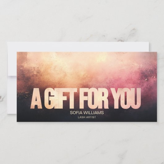 Modern Dusty Roze Certificaat Gift Kaart (Voorkant)