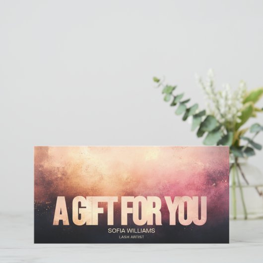 Modern Dusty Roze Certificaat Gift Kaart (Staand voorkant)