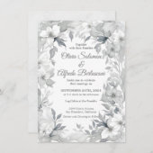 Modern Dusty Silgegant-stijl Weddenschap Kaart (Voorkant / Achterkant)