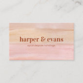 Modern Dusty Sinaasappel en Rust Waterverf Wash Visitekaartje (Voorkant)