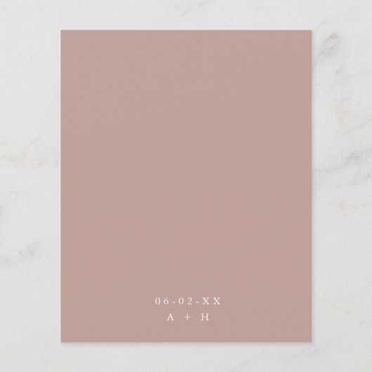 Modern Dusty Wedding Invitation (Achterkant)