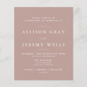 Modern Dusty Wedding Invitation (Voorkant)