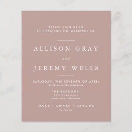 Modern Dusty Wedding Invitation