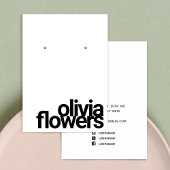 Modern Earring Bold Black en White Visitekaartje