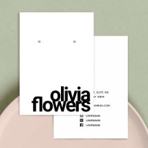 Modern Earring Bold Black en White