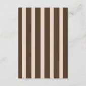 Modern Earth Brown Classy Fancy Wedding Details Informatiekaartje (Achterkant)