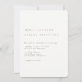 Modern Earth Marmer Wedding Invitation Kaart (Voorkant)