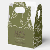 Modern Earth Tone Floral Love and Thanks Wedding  Bedankdoosjes (Geopend)