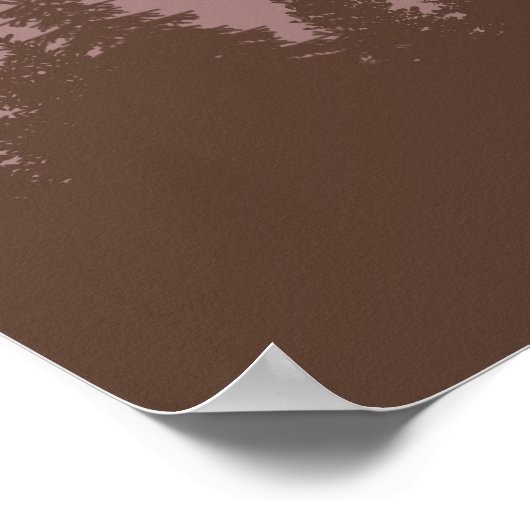 Modern Earth Tone Kleur Abstract Landschap Poster (Hoek)