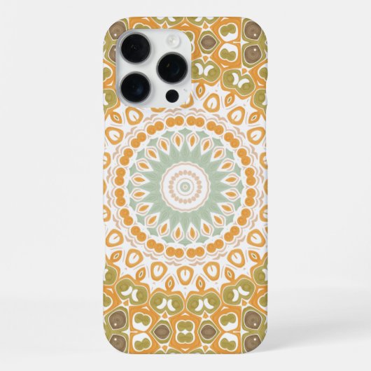 Modern Earth Tone Mandala Pattern iPhone Hoesje (Achterkant)