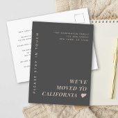 Modern Earth Tone minimalist Typography Moving Aankondigingskaart