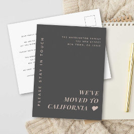 Modern Earth Tone minimalist Typography Moving Aankondigingskaart