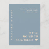 Modern Earth Tone minimalist Typography Moving Aankondigingskaart (Voorkant)