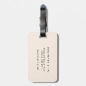 Modern Earth Tone Mountains Avontuur Monogram Bagagelabel (Achterkant verticaal)