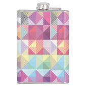 Modern Earthtone Geometric Pattern With Name Heupfles (Achterkant)