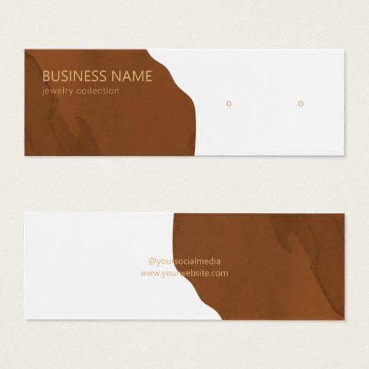 Modern Earthy Boho Earring Display Kaart (Voorkant /achterkant)