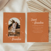 Modern Earthy Boho Minimalist Wedding Save The Date