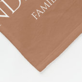 Modern Earthy Brown familienaam Fleece Deken (Hoek)