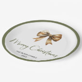 Modern Earthy Christmas Tree Family Party Bundle Papieren Bordje (Gekanteld)