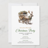 Modern Earthy Colors Christmas Deer Celebration Kaart (Voorkant)