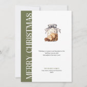 Modern Earthy Colors Christmas Greeting Template Feestdagenkaart (Voorkant)