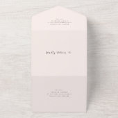 Modern Earthy Neutral Photo Wedding All In One Uitnodiging (Buitenkant)