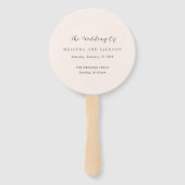Modern Earthy Neutral Photo Wedding Handwaaier (Voorkant)