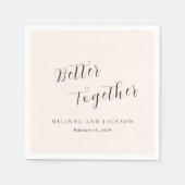 Modern Earthy Neutral Wedding Servet (Voorkant)