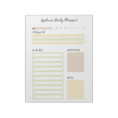 Modern Earthy Personalized Daily Planner Notitiebl Notitieblok (Linkerzijde)