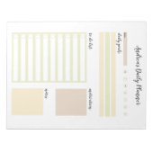 Modern Earthy Personalized Daily Planner Notitiebl Notitieblok (Voorkant)