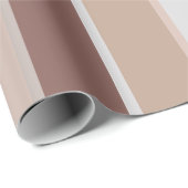 Modern Earthy Stripes Blush Mauve Taupe Cadeaupapier (Rol Hoek)