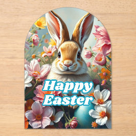 Modern Easter Bunny Acryl Uitnodigingen