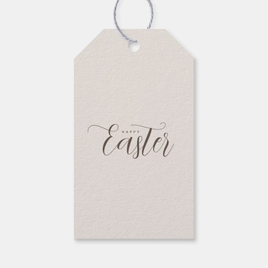 Modern Easter Chocolate Bunny, gepersonaliseerd Cadeaulabel (Achterkant)