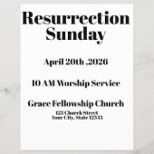 Modern Easter Church Flyer Template (Voorkant)
