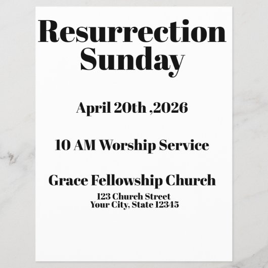 Modern Easter Church Flyer Template (Voorkant)