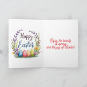 Modern Easter Eggs Beautiful Collection Feestdagen Kaart (Binnen)