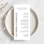 Modern Eat Drink Vier bruiloft Menu