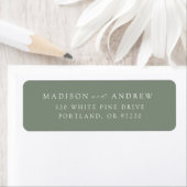 Modern eBay Sage Green Return-adres Etiket (Insitu)